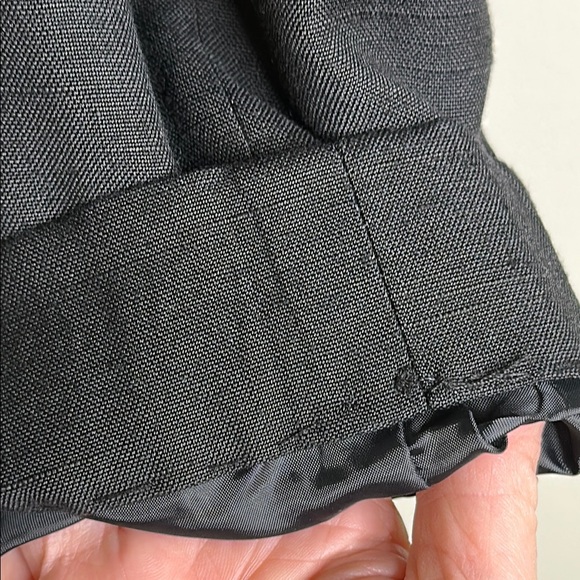 Vintage Doncaster Black Floral Embroidered Open Front Blazer Size 14 - Picture 9 of 14